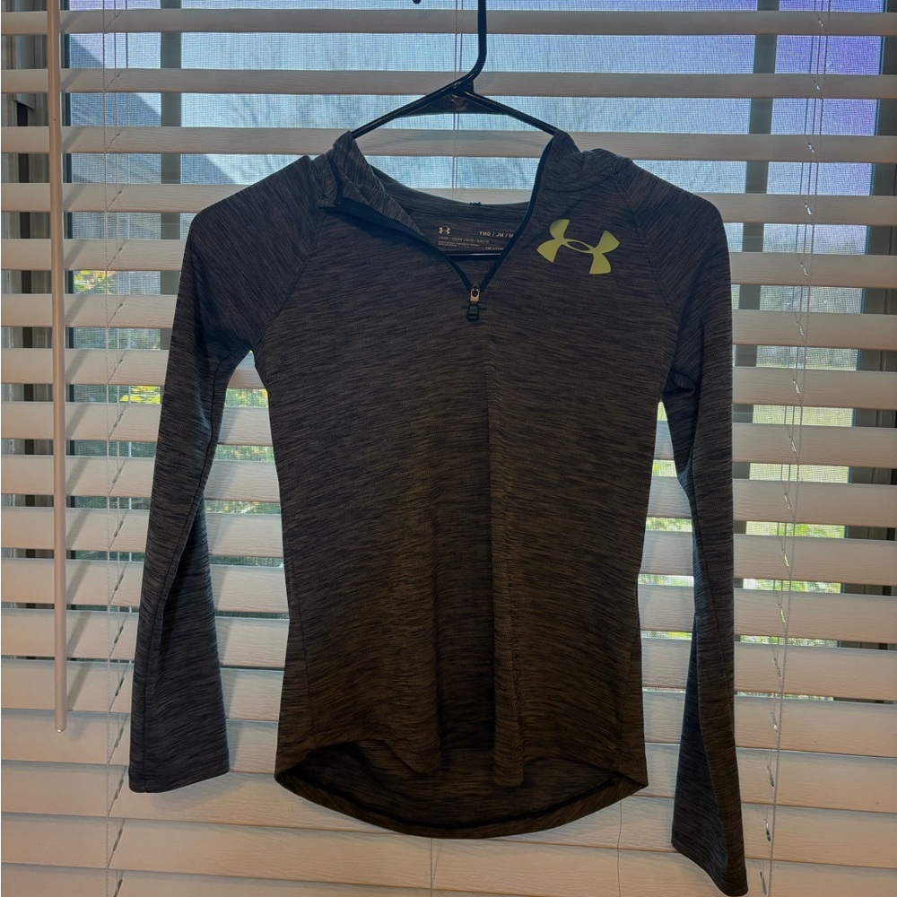 Under Armour Greenish Gray Long Sleeve Hoodie